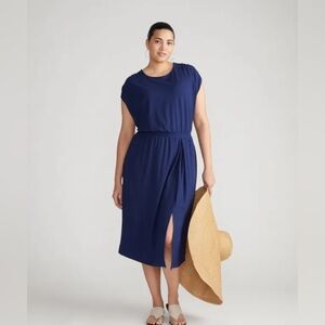 NEW Universal Standard Havana Divine Jersey Dress Black Size 10/12 NWT